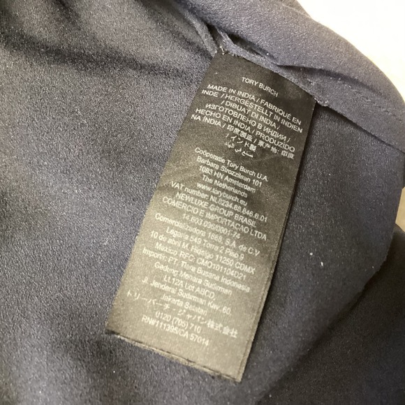 Tory Burch Sleeveless Top Button Down Collared Blouse Blue Size 4 Hidden Buttons - Picture 4 of 14